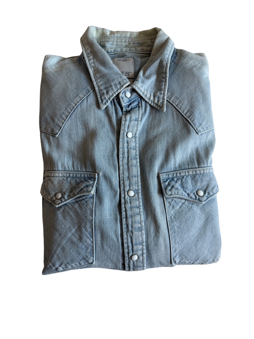 Visvim Light Blue Denim Snap Western Shirt